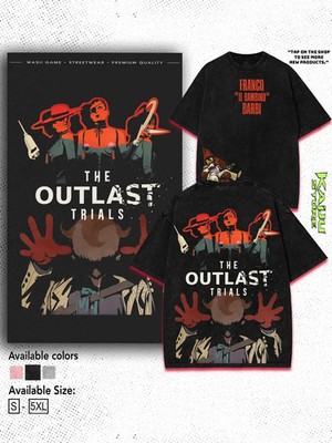 The Outlast Trials Fan Art Horror Video Game Graphic Mens Gildan 5000 T-Shirt