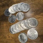 (10) 1964 Silver Kennedy and (10) 1957 Franklin Half-Dollars - BU Roll, Nice !