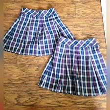 Bundle Of 2 Becky Thatcher Girls Plaid Uniform Skirts