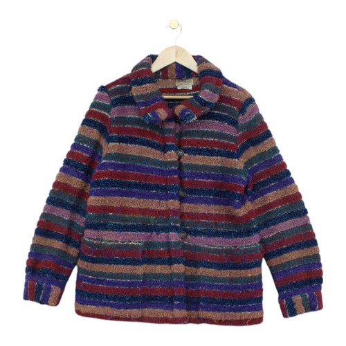 Missoni, Vintage Missoni Grobstrickjacke Damen Größe 18/20 Mehrfarbig Mohair Gestreift