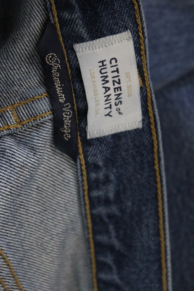 Citizens of Humanity Unisex Blue Straight Wide-Leg Jeans Size 30 - Image 4 of 4