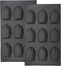 2 Stücke Madeleine Backformen, 9 Hohlräume Silikon Madeleines Backformen, Madele