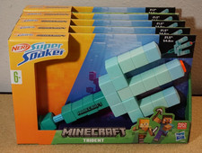 5x Nerf Super Soaker Minecraft Trident Water Blaster Pull Back Plunger Handle