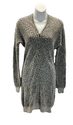 Abito maglione MM6 Maison Margiela leopardato fuzzy elasticizzato bodycon taglia S