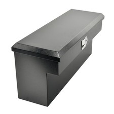 34x12.2x15 Black Steel Side Mount Tool Box Pickup Trailer Truck Storage Lock