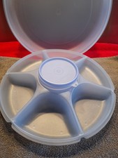 TUPPERWARE *  Schlemmer-Runde  * Party-Rondell *  Snack-Rondell * Hellblau *