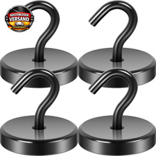 Extra starke Magnethaken 77kg für Haushalt Camping Werkstatt Schwarz 4er Pack Extra starke Magnethaken 77kg für Haushalt Camping Werkstatt Schwarz 4er Pack