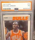 Fleer 1987-88 Michael Jordan #59 PSA 7 Chicago Bulls Basketball Base Set Card