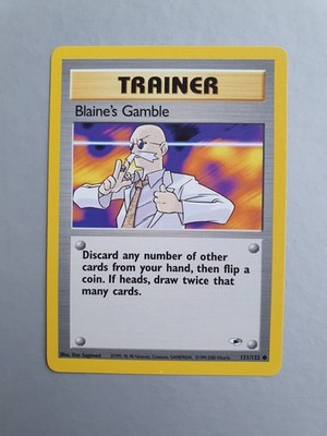 Blaine's Gamble 121/132 Pokemon TCG Gym Heroes Set (2000) Common NM