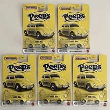 2026 Matchbox Easter PEEPS 62 Volkswagen Beetle - LOT OF 5 - Case Fresh  Sealed