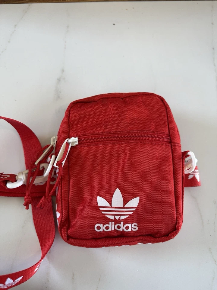 Bandolera Adidas Rojo/Blanco Festival Teléfono Soporte 3 Rayas Foto 4 de 4