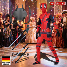 Deadpool Kost&uuml;m Kinder Jungen Bodysuit Overall Cosplay Outfit Karneval Halloween