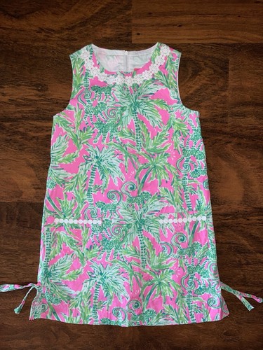 Lilly Pulitzer Girl 10 Prosecco Pink HANGIN AROUND LITTLE CLASSIC SHIFT Dress - Picture 1 of 6