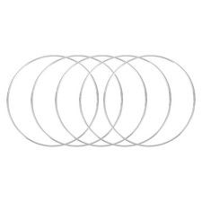 5 Pcs Dream Catcher Rings,6.3 Inch Macrame Hoops Rings,Silver