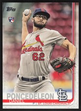 2019 Topps #140 DANIEL PONCEDELEON RC Rookie Cardinals Lot (2)
