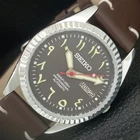 REFURBISHED SEIKO AUTOMATIC 6309A JAPAN MENS VINTAGE BROWN DIAL WATCH a442532-1