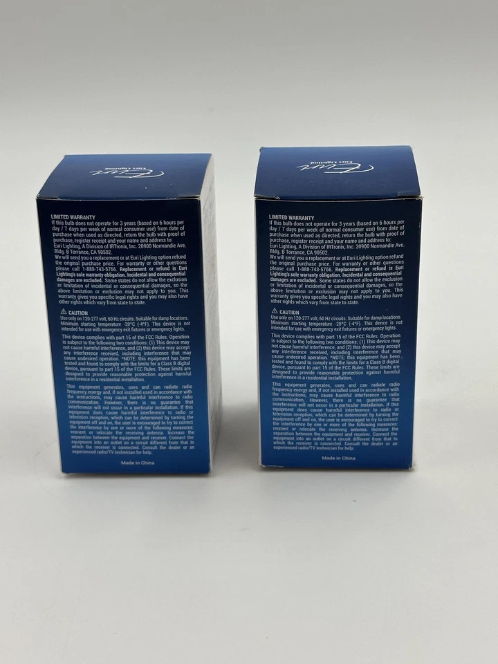 A19 LED Bulbs Euri Lighting GU24 14W 1600lm 3000K High Output AC120-277V 2 Pack - Image 4 of 4