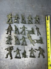 Vintage 1960s Marx MPC Tim Mee Playset Plastic Figures Green Army Lot Of 20