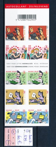 LS40133 Belgien 2007 Imperf Schreibbriefe Bogen postfrisch CV 60 EUR