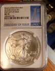 AMERICAN SILVER EAGLE 2015 W NGC MS 70 FIRST DAY ISSUE