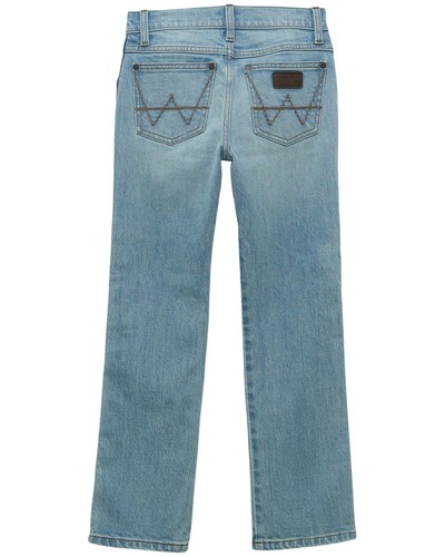 Wrangler Boys' Retro Mendenhall Light Wash Slim Straight Stretch Denim Jeans -