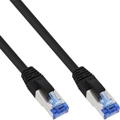 70er Bulk-Pack InLine  Patchkabel, S/FTP Cat.6A, halogenfrei, Kupfer, schwarz 1m