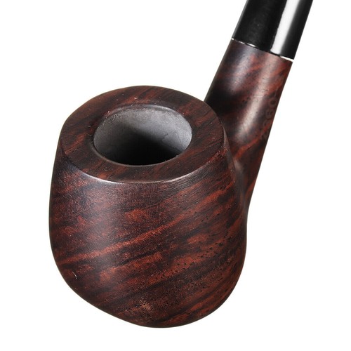 Fait à la Main Ébène Bois Noir Fumer Pipes Filtre Tabac en Bois Droit Pipe - Bild 8 von 8