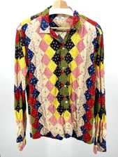 Bode 1/1 Patchwork Shirt size L/XL made in the USA
