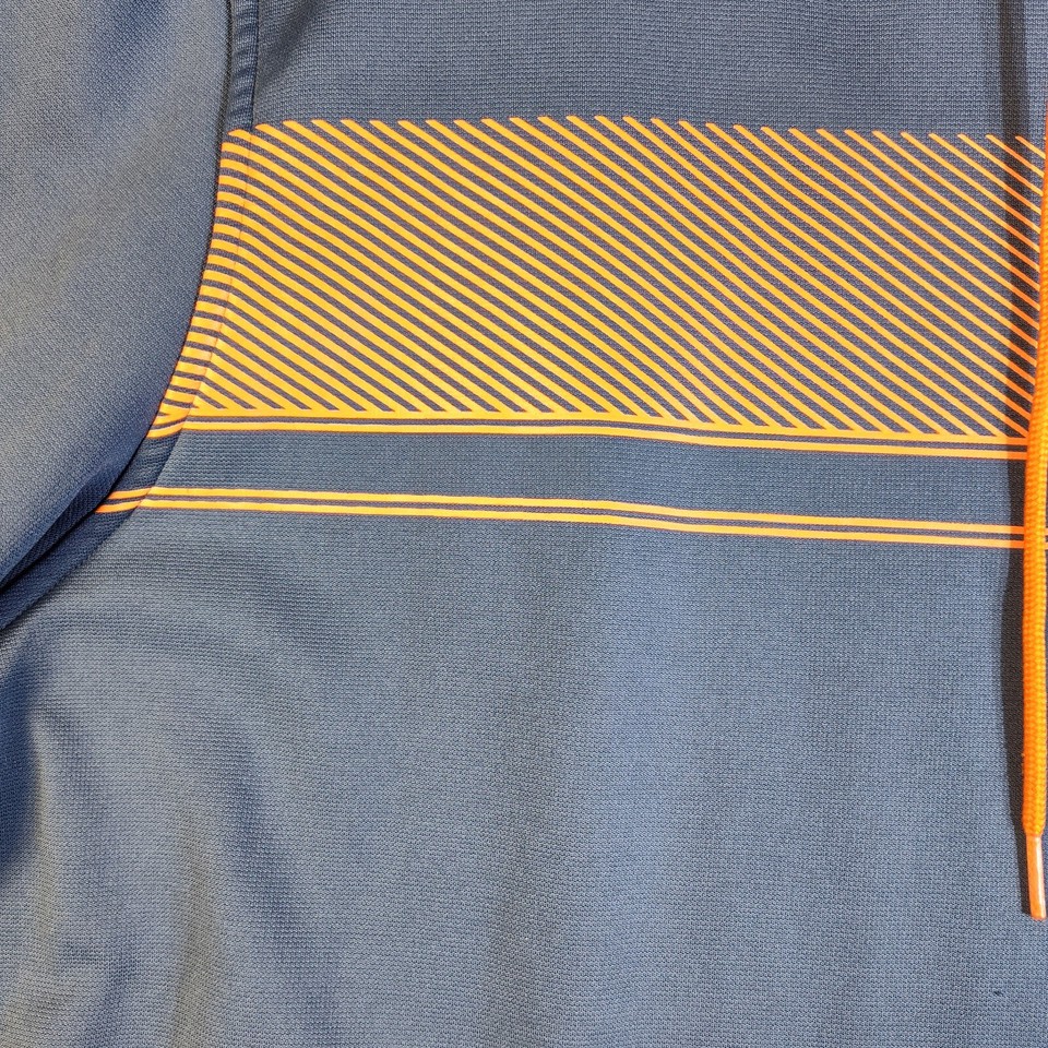 Under Armour Coldgear Hoodie Mens Size Large Loose Fit Blueish Orange