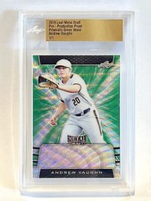 2019 Leaf Metal Draft 1/1 Andrew Vaughn Rookie Green Prismatic Wave Proof
