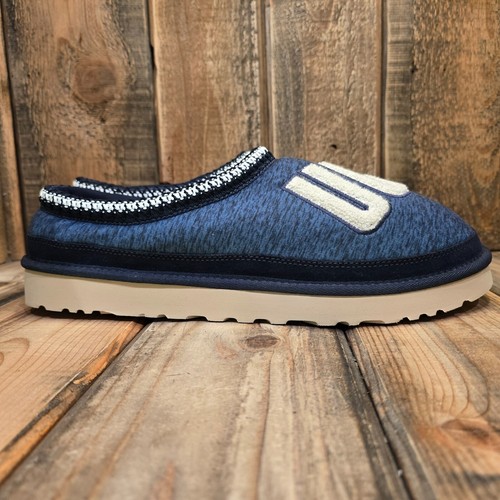 UGG MEN TASMAN FUR JERSEY COZY SLIPPER SHOES BLUE WOOL LOGO SIZE US 12 / EU 45 - Picture 5 of 17