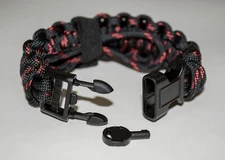 Military/Law Enforcement Adjustable Survival Paracord Bracelet w/Handcuff Key