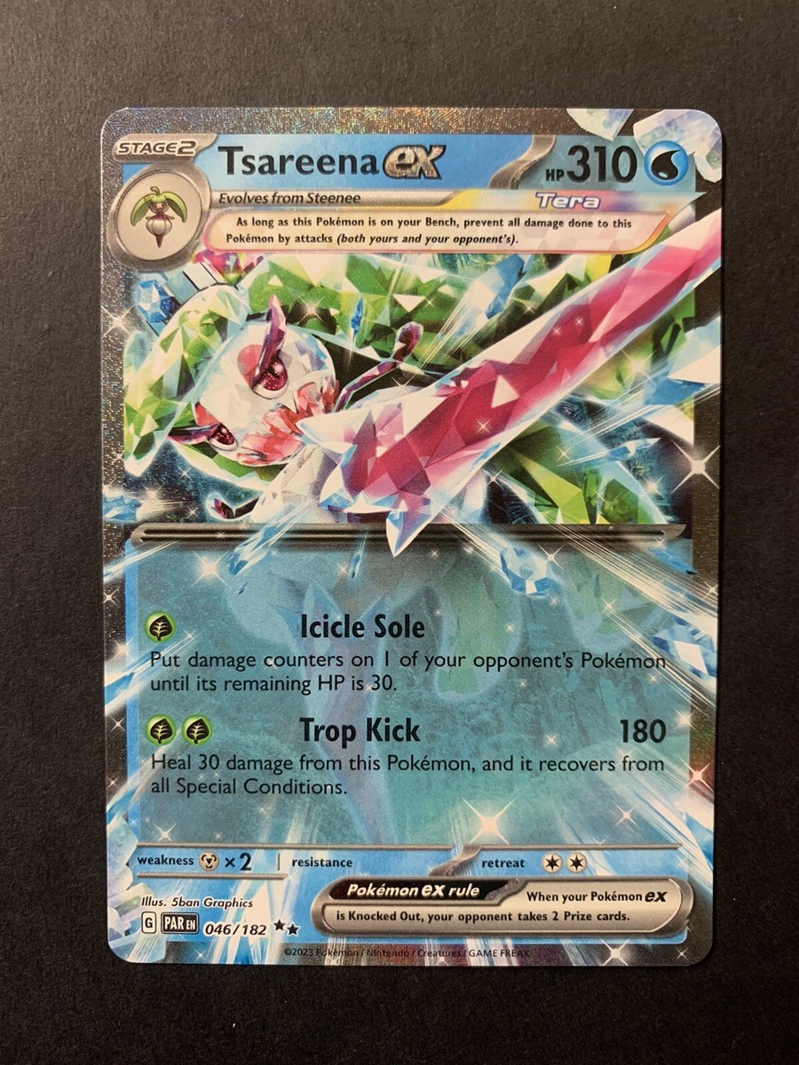 pokemon trading card games tsareena ex premium collection POKMON GAME sv4K 080/066 SR This collection is a valuable addition to any Pokmon card collection Tsareena ex 046/182 SV04: Paradox