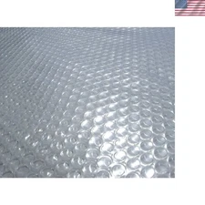 Durable 12-mil Clear Solar Blanket for 16' x 32' Oval Pools - Efficient Heating