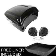 King Trunk w/ Speakers Fit For Harley Touring Electra Street Road Glide 14-26