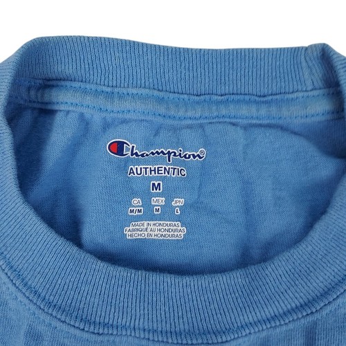 UNC Carolina Tarheels T Shirt Mens Medium Champion Long Sleeve Blue Rameses NCAA - Picture 4 of 13