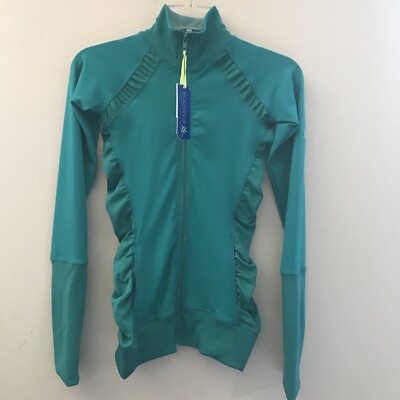 Body Pop by Blogilates zip-up Thumb hole Athletic Workout Sweatshirt W/pockets