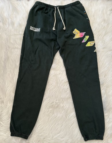 Satoshi Nakamoto x Sicko Jogginghose mit Nieten grün XL