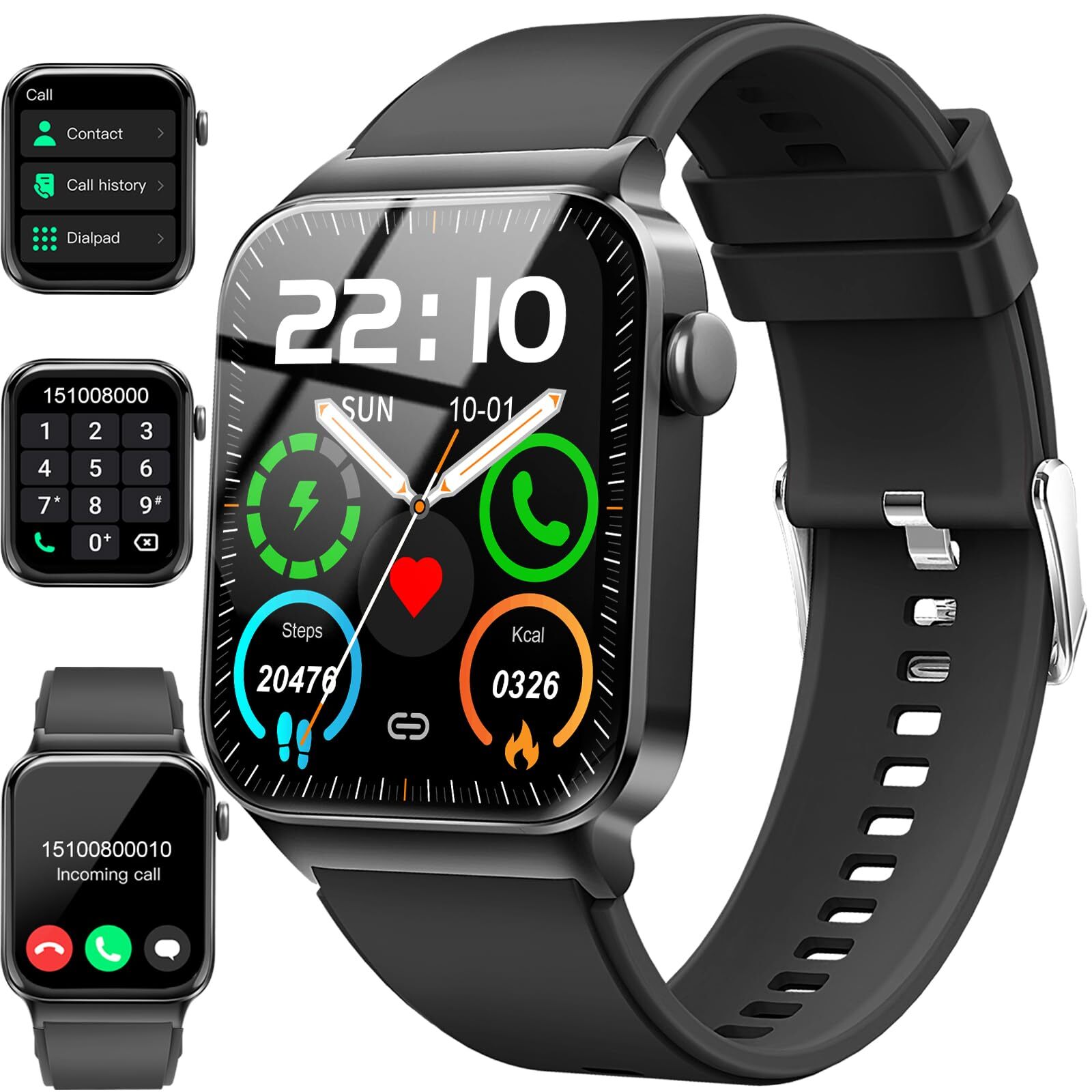 Smart Watch for Men Women, 1.85" Smartwatch (Answer/Make ), IP68 Waterproof F...