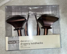 Decorative Drapery Hold Backs Warm Metal