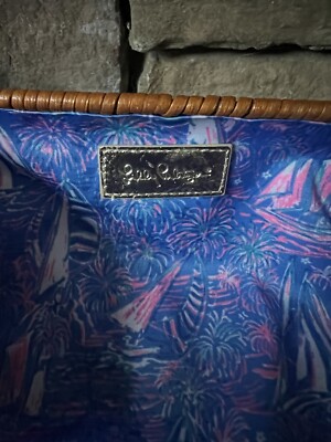 NWT Lilly Pulitzer Wicker Case Boca Blue It display picture 3