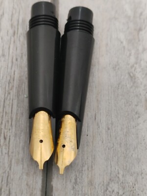Osmiroid ITALIC BROAD & EXTRA FINE Easy Change Unit Gold Plated NIB (2)