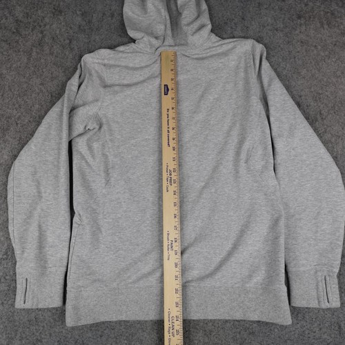 LL Bean Sweater Womens Small Gray Hoodie Sweatshirt Fleece Cozy Camp Hiking Hood - Picture 8 of 11