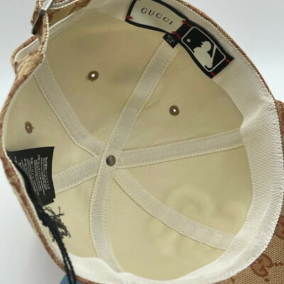 Gucci Unisex Beige GG Canvas SF Giants Baseball Hat 57-61 cm Gucci Unisex Beige GG Canvas SF Giants Baseball Hat 57-61 cm