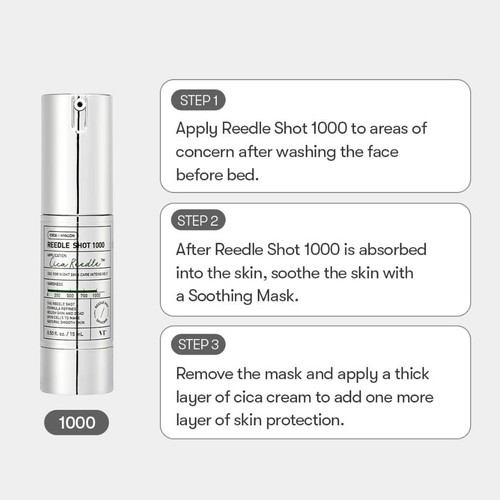 VT COSMETICS CICA Reedle Shot 1000 Essence 0.5 fl oz / 15ml - Picture 4 of 8