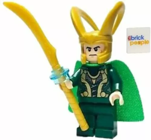 LEGO Superheroes Loki Minifigure Scepter and Tesseract and Additional Blue Cape