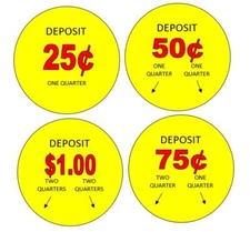 2 pack Candy Vending Machine Label Price Sticker Round