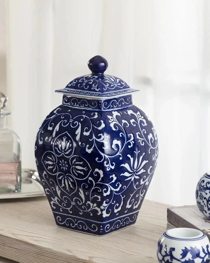 Blue and White Blanc Decorative Porcelain Object -Timeless Aesthetic for Stylish