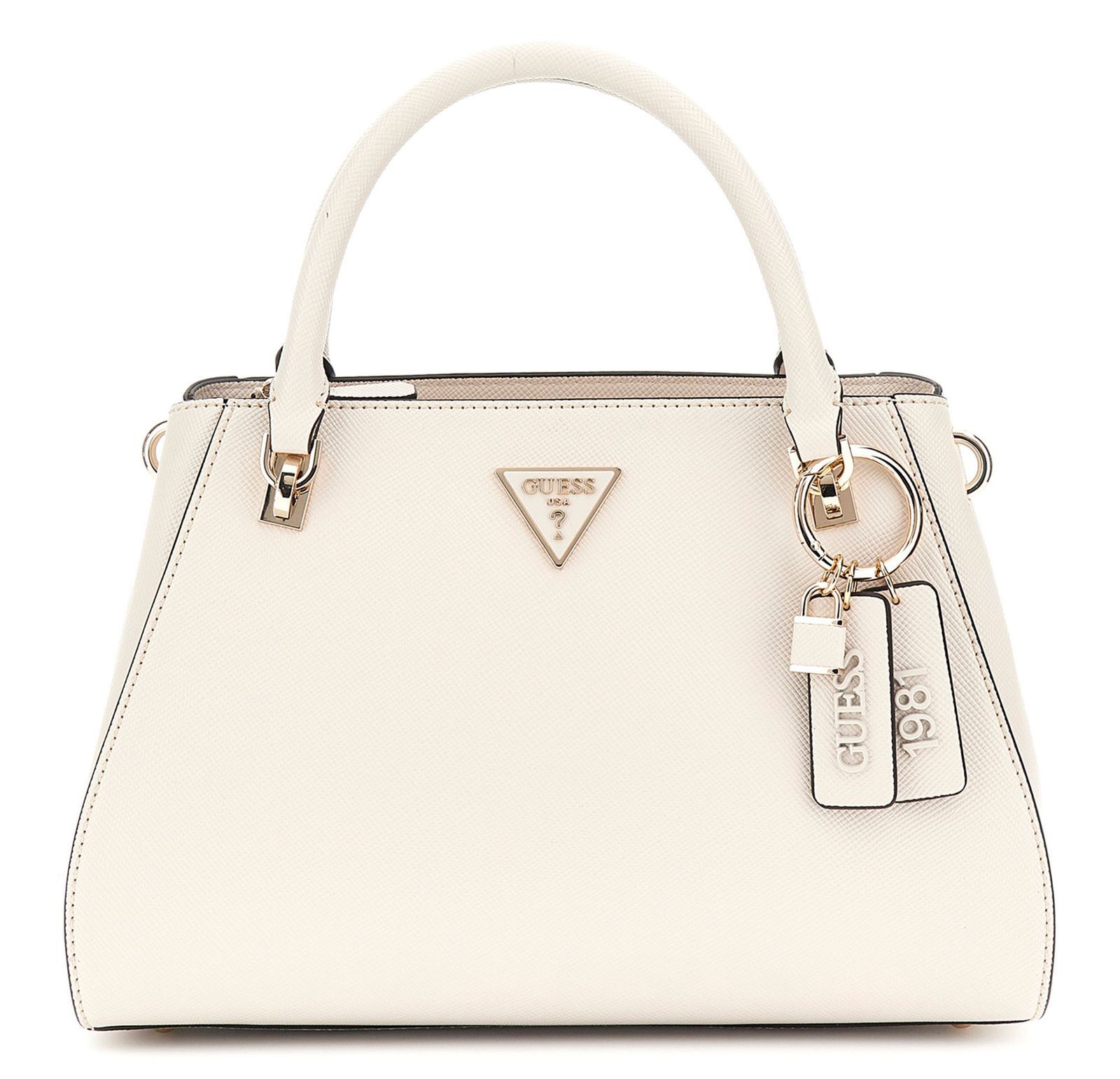 GUESS handbag Noelle II Luxury Satchel Bone