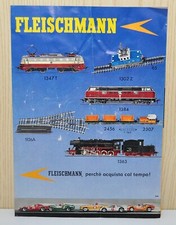 Werbung Fleischmann Züge Auto Spur 60er Jahre Flyer Ladenbroschüre